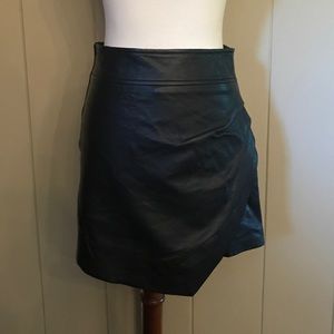 Nasty Gal Black Faux Leather Skirt Size S